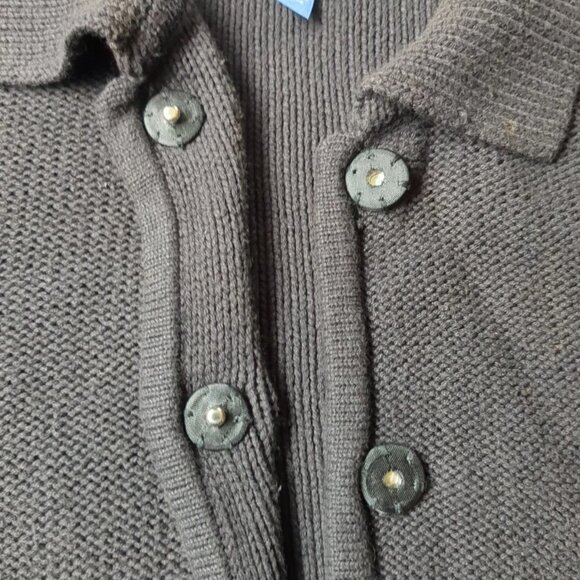Simply Vera Wang Black Two Snap Button Closure Cardigan Sweater Sz L - Picture 3 of 9